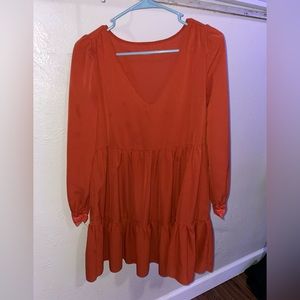 Women’s Long Sleeve V-Neck Dress